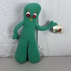 VTG 2000 14" Long GUMBY Plush Doll Cloth Stuffed Animal‎ New With Tags